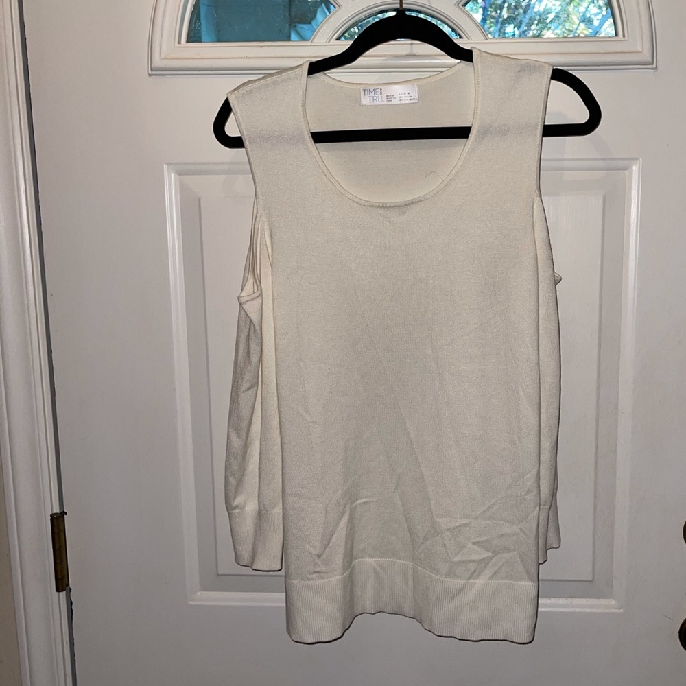 white sweater